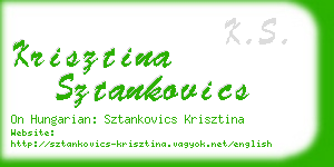 krisztina sztankovics business card